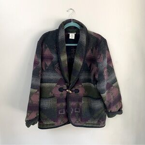 Coldwater Creek Patterned Jacket Italian Fabric Size Medium